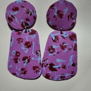 Vintage paper earrings